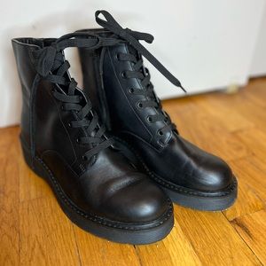 Vince Black Combat Boots